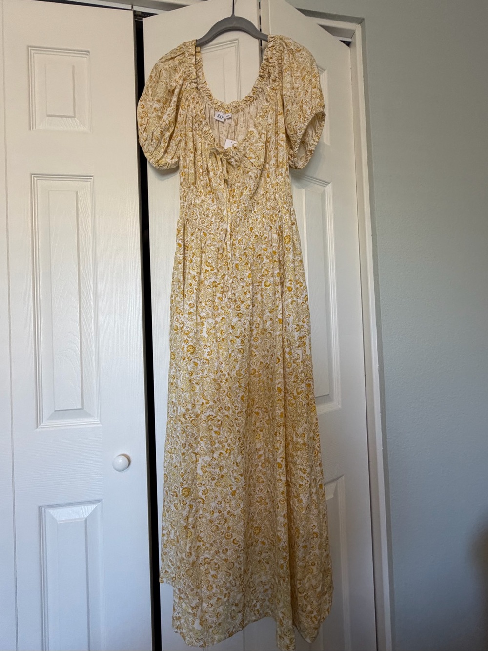 NWT GAP Yellow Floral Maxi Dress